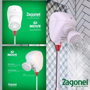 Ducha Eletrônica Zagonel Move 5500W 127V Branco