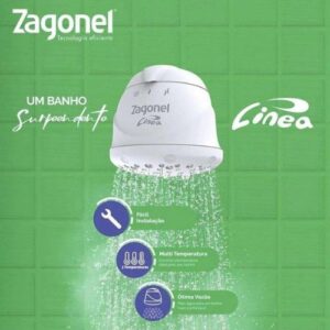 [ENCERRADA] Ducha Linea 3 Temperatura, Zagonel, BLI PR, Branco, 5500 watts, 220 volts