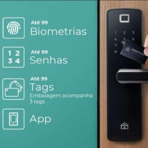 Fechadura Digital Smart Fechadura Wi-Fi de Embutir Positivo Casa Inteligente