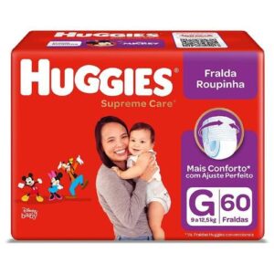 Fralda Huggies Supreme Care Roupinha G - 60 fraldas