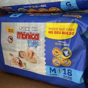 Fralda Turma da Monica Baby Jumbinho M 18 Unidades