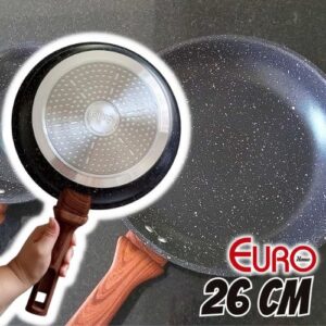 Frigideira 26 cm ColorStone de alumínio com antiaderente Wooden, ALU8358-WD, Euro Home