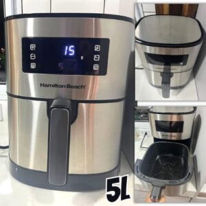 Fritadeira Sem Óleo AIR FRYER DIGITAL Hamilton Beach 5.0L 110v Cinza, 1700W - 35051