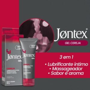 Gel Lubrificante Íntimo Jontex Sabor Cereja 3 em 1 - 50g
