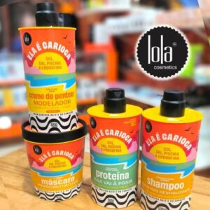 Lola Cosmetics Ela é Carioca Sol, Sal, Piscina & Endorfina (Shampoo,Condicionador,Proteína, Máscara)