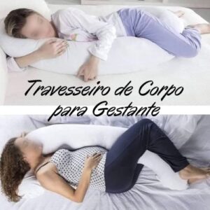 [ENCERRADA] Travesseiro de Corpo Minhocão para Gestante - 21x150 cm - Fibrasca, Branco