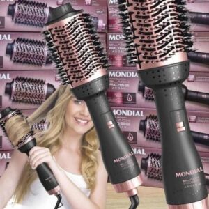 Escova Secadora Mondial, 1200W, 110V, Argan, Preto/Golden Rose - ES-14