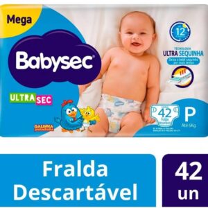 Fraldas Babysec Ultrasec Galinha Pintadinha, P, 42 Unidades