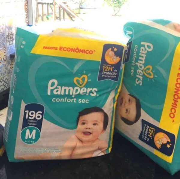Fralda Pampers Confort Sec M 196 Unidades, Pampers