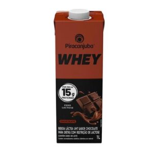 Whey Zero Lactose Sabor Chocolate Piracanjuba 15g de proteína 1 Litro