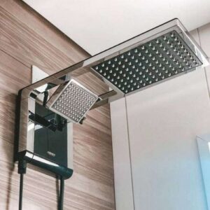 Chuveiro Acqua Duo Preto/Cromado 220V 6800W Lorenzetti