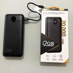 Carregador Portátil (Power Bank) Ultra Rápido 20000mAh Power Delivery 20W 2 Saídas USB