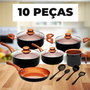 Conjunto Panelas, 10 Peças, Vegas, Casambiente