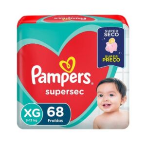 Fraldas Pampers Supersec XG 68 Unidades