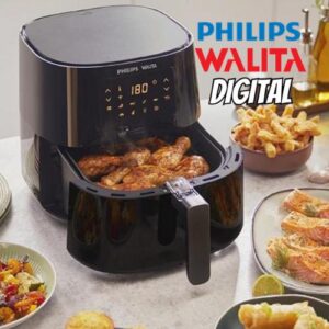Philips Walita Preta Fritadeira Airfryer Essential XL Digital, 6.2L de capacidade, Garantia internacional de dois anos,2000W