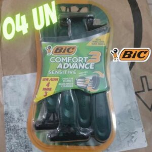 BIC Aparelho De Barbear Comfort 3 Advance Pele Sensível Verde C/ Fita Lubrificante 9298501 Embalagem Leve 4 Pague 3