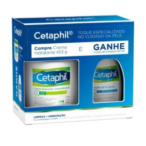 Kit Cetaphil Creme Hidratante 453g + Loção de Limpeza 120mL