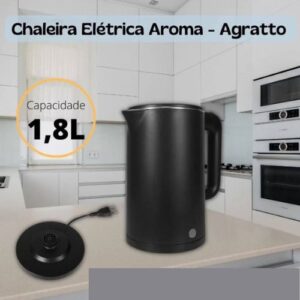 Agratto Chaleira Eletrica ACEP 01l-01 preta 110V, Modelo: 13979