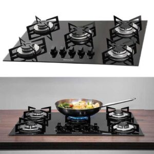 Cooktop Esmaltado 5 Bocas Preto a gás - SUGGAR - FG5005AVP