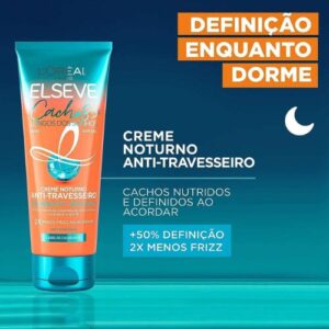 Creme Noturno Anti-Travesseiro Elseve Cachos Longos dos Sonhos 200ml