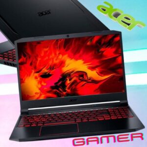 ACER AN515-57-585H Notebook Gamer Nitro 5, CI5 11400H, 8GB, 1TB SDD, (NVIDIA GTX 1650) Windows 11. 15,6” LED FHD IPS Preto e vermelho