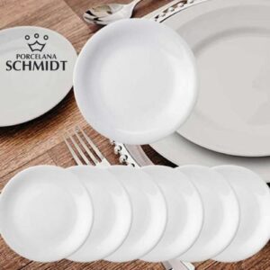 Estojo com 6 Pratos Sobremesa. Modelo Redondo Voyage Coup