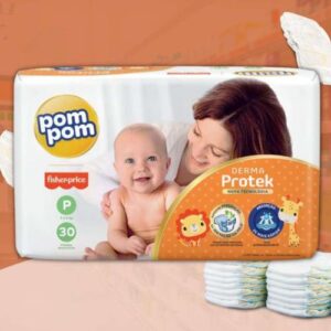 Fralda Pom Pom Derma Protek Jumbo P 30 Unidades
