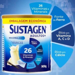 Complemento Alimentar Sustagen Adultos+ Sabor Baunilha - Lata 900G, Sustagen N&E