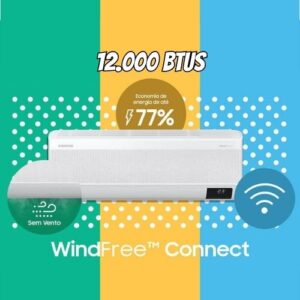 Ar-condicionado Split Inverter Samsung WindFree Connect Sem Vento 12.000 BTUs Frio Branco