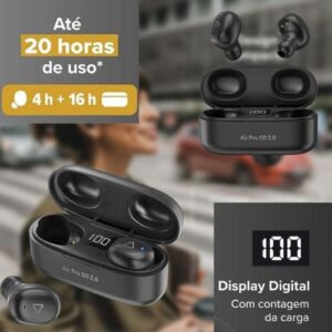 Fone de Ouvido Bluetooth Sem Fio TWS Air Pro GO 2.0 i2GO com Estojo de Carregamento - i2GO PRO