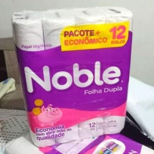 Papel Higiênico Folha Dupla Noble Neutro 12 Rolos De 20M