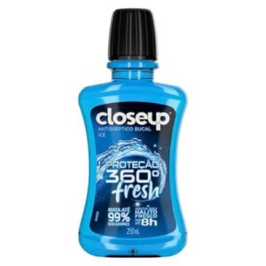 Enxaguante Bucal Antisséptico Ice Closeup Proteção 360° Fresh Frasco 250ml, Close Up