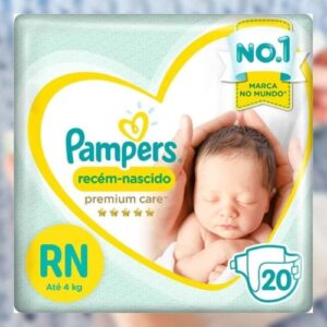 Fraldas Pampers Recém Nascido Premium Care RN 20 Unidades