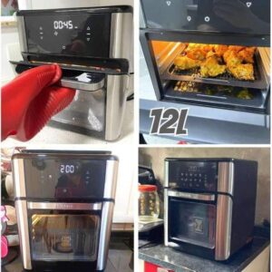 Fritadeira Air Fryer Forno Oven 12 Litros, Mondial, Preto/Inox, 2000W - AFO-12L-BI