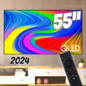 Samsung Smart TV 55" QLED 4K 55Q65D - Tecnologia de Pontos Quânticos, Design AirSlim