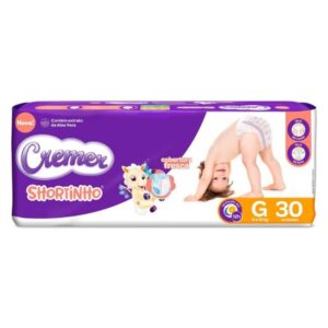 Fralda Cremer Shortinho Jumbo G 30 Unidades