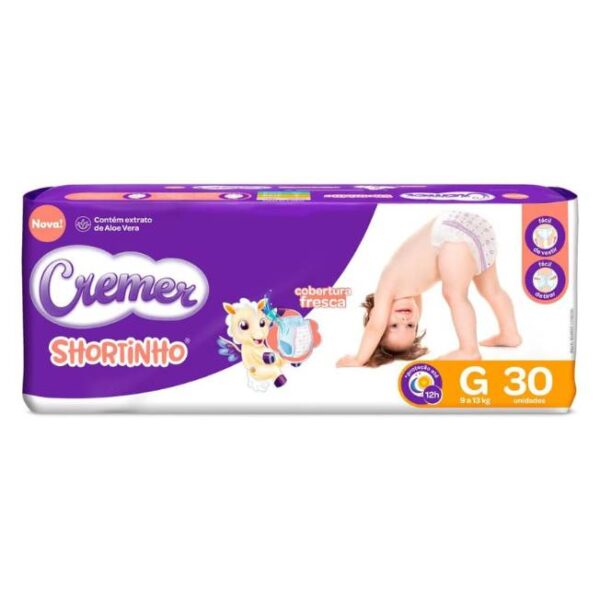 Fralda Cremer Shortinho Jumbo G 30 Unidades
