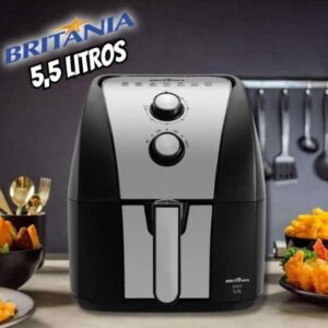 Fritadeira Air Fryer Britânia 5,5L 1500W Gold BFR51