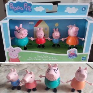 Kit Peppa Pig 4 Figuras, Peppa e a Família Pig, para Crianças a Partir de 3 Anos , F2190 , Hasbro, multicolorido
