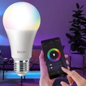 Lâmpada Inteligente Smart Color 10W Elgin RGB Wifi Compatível com Alexa e Google Home