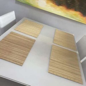 Mimo Style Jogo Americano de Bambu Claro com 4 Unidades 45x30 para Mesa