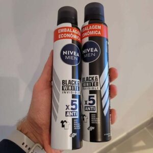NIVEA MEN Desodorante Antitranspirante Aerossol Invisible Black & White 200ml