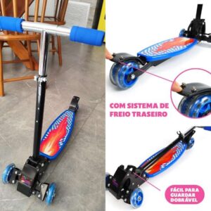 PATINETE INFANTIL 4 RODAS FLEXÍVEL SCOOTER CONECT BRINQ