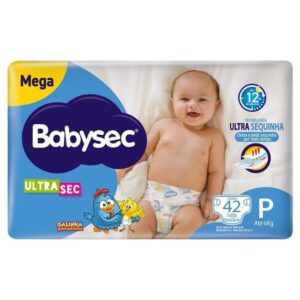 Babysec Ultrasec Galinha Pintadinha - Fraldas, Tamanho P, 42 Unidades