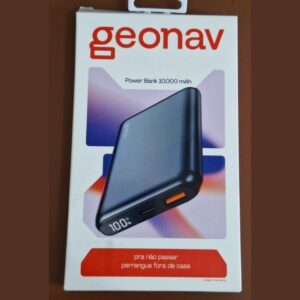 Geonav Power Bank, Carregador Portátil Universal 10.000mAh, USB A (até 18W) + USB-C (até 20W)