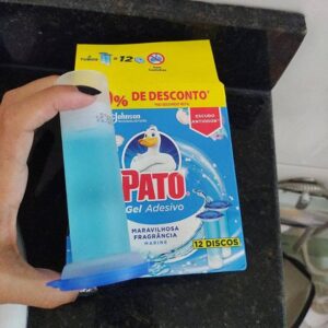 Pato Desodorizador Gel Adesivo 2 Refis Marine, 12 Discos