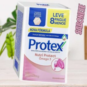 Sabonete em Barra Antibacteriano Protex Nutri Protect Ômega 3 8 un de 85g Promo Leve Mais Pague Menos