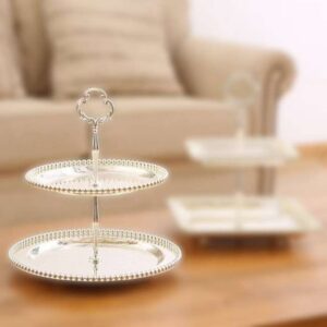 Wolff Pearl Prato Duplo para Doces de Cristal, Transparente, 19/32 x 24 cm