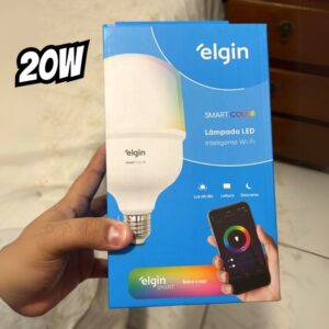 Lâmpada Inteligente Alta Potência 20W Elgin Color RGB Wifi Compatível com Alexa e Google Home