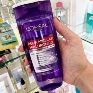 L'Oréal Paris Água Micelar com Ácido Hialurônico Puro, Limpeza Hidratante 7 em 1, 200ml